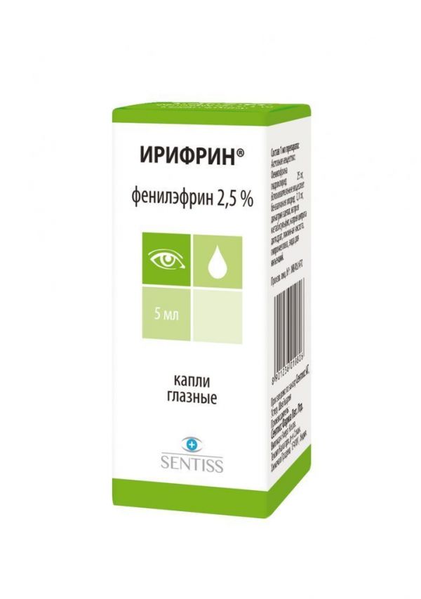 Ирифрин 2.5% 5мл капли глазн. №1 фл.-кап. (Sentiss pharma pvt. ltd.)