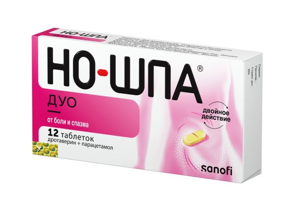 Но-шпа дуо 40мг+500мг таб. №12 (Opella healthcare hungary ltd)