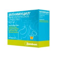 Флуимуцил 200мг гран.д/р-ра д/пр.внутр. №20 пак. (ЗАМБОН)