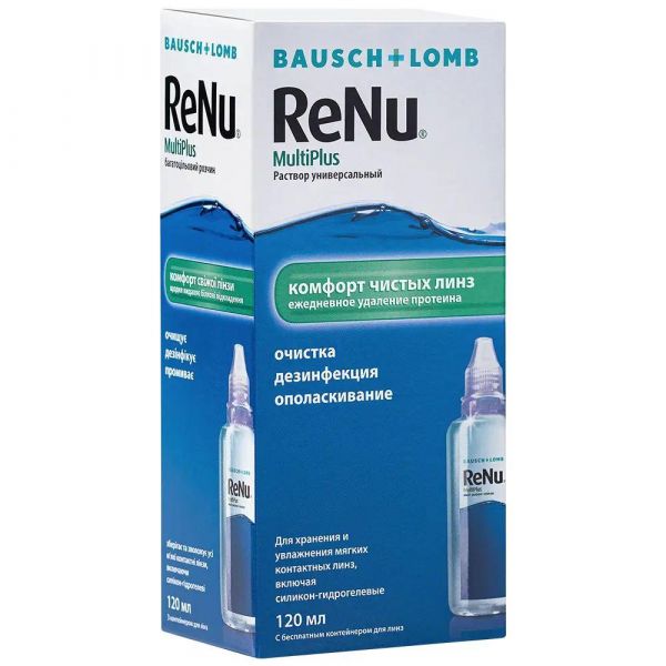 Раствор для линз реню мульти плюс 120мл №1 фл. (Bausch & lomb iom spa)