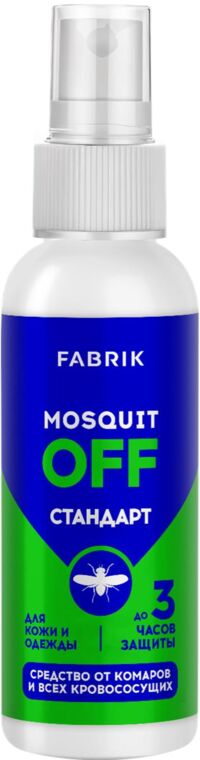 Fabrik cosmetology (фабрик косметолоджи) mosquit off 100мл спрей стандарт (ФАБРИК КОСМЕТИК ООО)