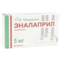 Эналаприл 5мг таб. №20 (ПРАНАФАРМ)