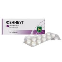 Фенибут 250мг таб. №20 (МОСКОВСКИЙ ЭНДОКРИННЫЙ ЗАВОД)
