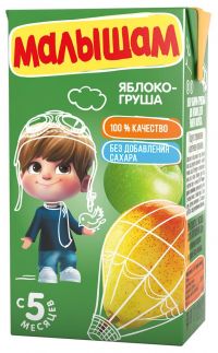 Фрутоняня малышам сок 125мл яблоко груша с мякотью (ПРОГРЕСС ОАО)