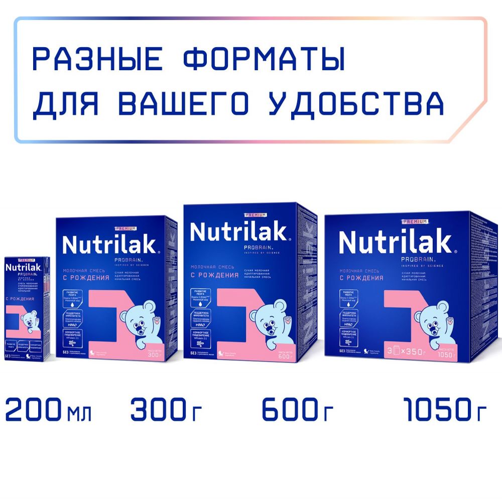 Nutrilak (Нутрилак) молочная смесь премиум 1 300г 0-6 мес по цене от 359.63  руб в Челябинске, купить Nutrilak (Нутрилак) молочная смесь премиум 1 300г  0-6 мес (Инфаприм ао) в аптеке Фармленд, инструкция по применению, отзывы