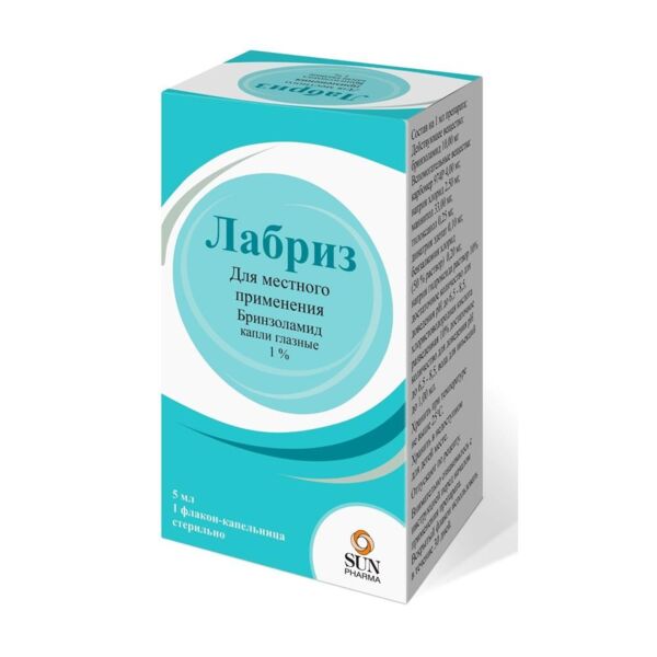 Лабриз 1% 5мл капли глазн. амп. (Sun pharmaceutical industries ltd.)
