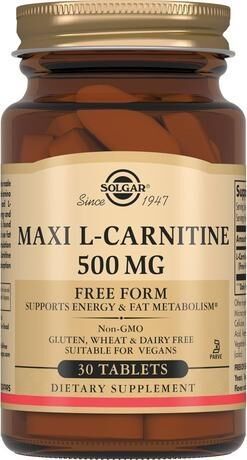 Solgar (Солгар) l-карнитин 500мг таб. №30 (Solgar vitamin and herb)