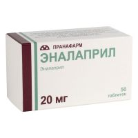 Эналаприл 20мг таб. №50 (ПРАНАФАРМ)