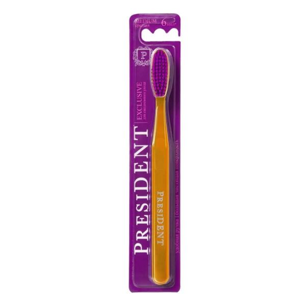 PresiDent (Президент) зубная щетка эксклюзив средняя 4904 (Zhejiang jasmine oralcare products co., ltd)
