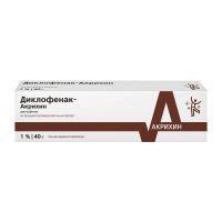 Диклофенак 1% 40г гель д/пр.наружн. №1 туба (АКРИХИН)