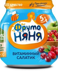 Фрутоняня пюре 100г витаминный салатик (ПРОГРЕСС ОАО)