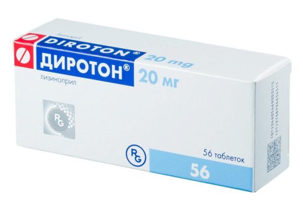 Диротон 20мг таб. №56 (Гедеон рихтер-рус ао)