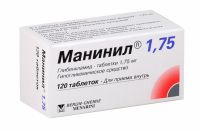 Манинил 1.75мг таб. №120 (БЕРЛИН-ХЕМИ)