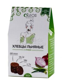 Oleos (Олеос) хлебцы льняные 100г с луком (ОЛЕОС ООО)