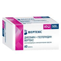 Диосмин+гесперидин 500мг таб.п/об.пл. №60 (ВЕРТЕКС)
