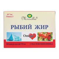 Рыбий жир капс. №100 масло шиповника (МЕЛИГЕН ФП)