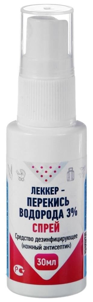 Перекись водорода 3% 30мл спрей №1 леккер (Леккер ооо)
