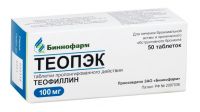 Теопэк 100мг таб.пролонг.высв. №50 (БИННОФАРМ)