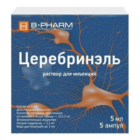 Церебринэль (церебрин) 5мл р-р д/ин. №5 амп. (Б-фарм ооо)