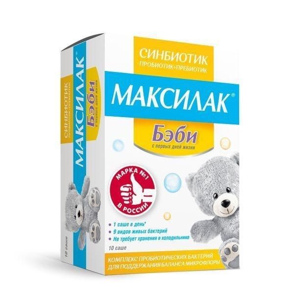Максилак бэби синбиотик 1.5г пор.д/пр.внутр. №10 саше (Wecare probiotics co.ltd)