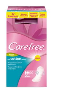 Carefree (Кэфри) прокладки экстракт хлопка №20 ароматиз. инд.уп. (ДЖЕЙТНЛ)