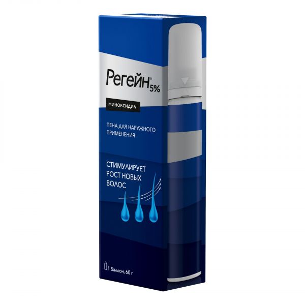 Регейн 5% 60г пена.д/пр.наруж. №1 бал.аэр. (Asm aerosol-servis ag)