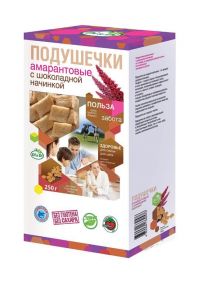 Амарантовые подушечки без сахара и глютена 250г шок.начин (ТАНДЕМ-САМАРА)
