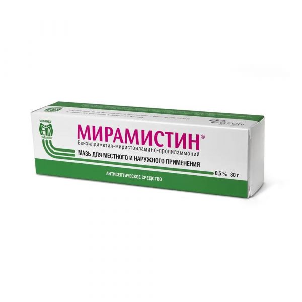 Мирамистин 0,5% 30г мазь д/пр.местн. наружн. №1 уп. (Озон ооо)