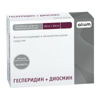 Гесперидин+диосмин 100мг+900мг таб.п/об.пл. №30 (БИННОФАРМ)