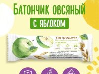 Петродиет батончик овсяный 20г с яблоком (ООО "ТОРГОВЫЙ ДОМ ПЕТРОДИЕТ")