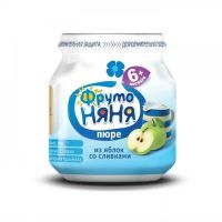Фрутоняня пюре 100г сливки яблоко (ПРОГРЕСС ОАО)