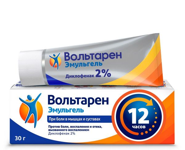 Вольтарен эмульгель 2% 30г гель д/пр.наружн. №1 туба (Gsk consumer health s.a.)