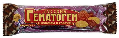 Гематоген русский 40г изюм шоколад (Фарм-про ооо)