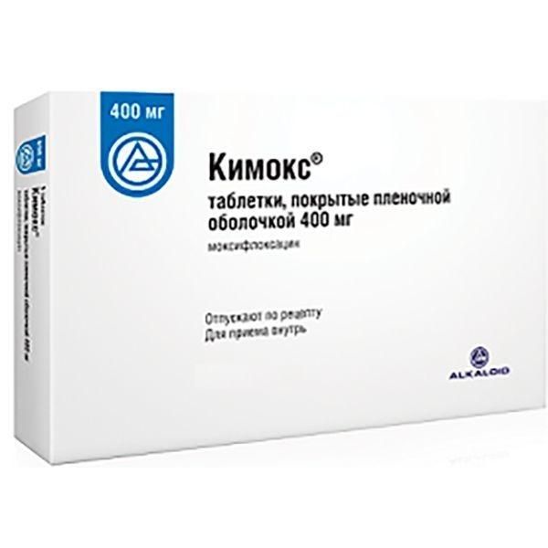Кимокс (моксифлоксацин) 400мг таб.п/об.пл. №5 (Alkaloid ad_1)
