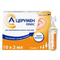 А-церумен плюс средство для промыв.ушного прохода 2мл №10 фл.-кап. (БИОКОДЕКС)