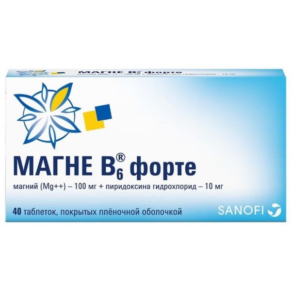 Магне b6 форте таб.п/об. №40 (Chinoin pharmaceutical and chemical works co.)