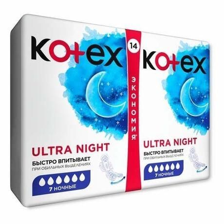 Kotex (Котекс) прокладки ультра №14 сетчат. найт (Кимберли-кларк ооо)