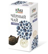Kima (Кима) чай черный байховый листовой высшего сорта 50г с ягодами черники (СОЛНЦЕ АЛТАЯ)