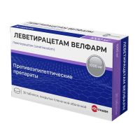 Леветирацетам 1000мг таб.п/об.пл. №30 (ВЕЛФАРМ)