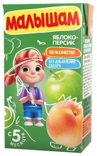 Фрутоняня малышам сок 125мл яблоко персик (ПРОГРЕСС ОАО)
