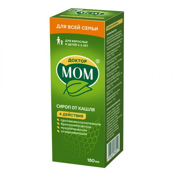 Доктор мом 150г сироп №1 фл.стак.мерн. (Unique pharmaceutical laboratories_1)