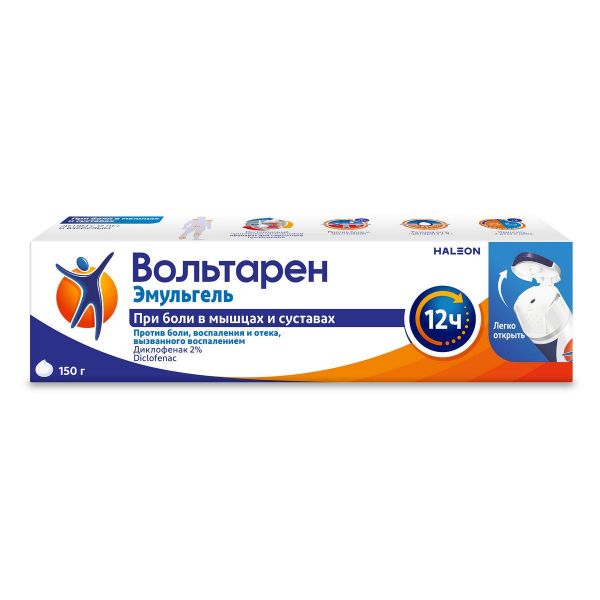 Вольтарен эмульгель 2% 150г гель д/пр.наружн. №1 туба (Gsk consumer health s.a.)