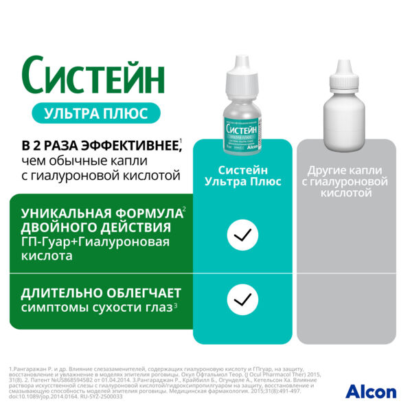 Систейн ультра плюс 10мл средство офтальмологическое №1 фл.-кап. (Alcon laboratories inc.)