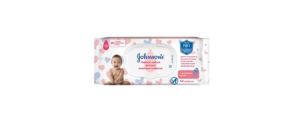 Johnson's baby (Джонсонс бэби) салфетки влажные нежная забота №64 (Авангард ооо)