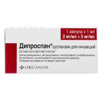 Дипроспан 2мг+5мг/мл 1мл сусп.д/ин. №1 шприц (МЕРК ШАРП ЭНД ДОУМ)