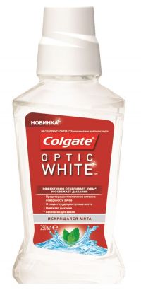 Colgate (Колгейт) ополаскиватель для полости рта optic white 250мл (COLGATE-PALMOLIVE [POLAND] SP.Z.O.O.)