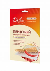 Delice (делис) лейкопластырь перцовый №1 шт.  10*18см перфорир. (CHANGZHOU HUALIAN HEALTH DRESSING CO.)