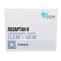 Лозартан-н 100мг+12,5мг таб.п/об.пл. №30 (АТОЛЛ)