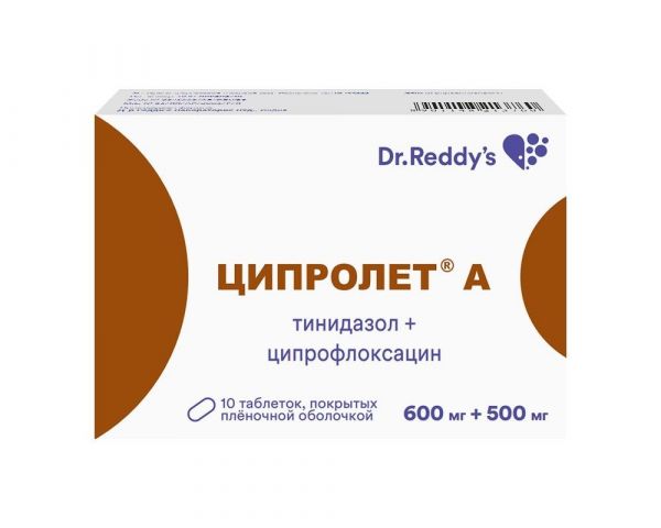 Ципролет а таб.п/об.пл. №10 (Dong-a pharmaceutical co.)