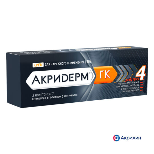 Акридерм гк 30г крем №1 туба (Акрихин хфк оао_3)